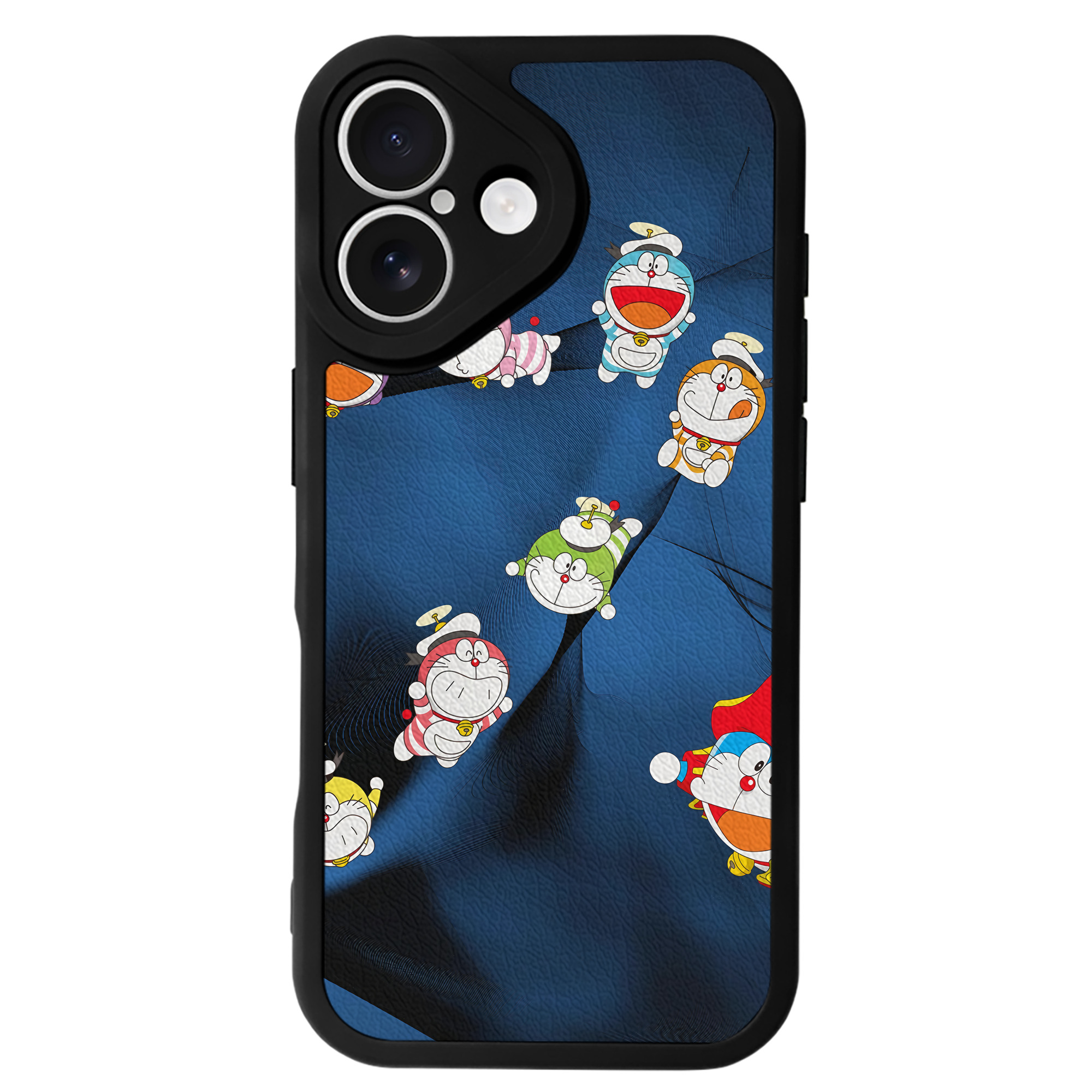 （画像用） ドラえもん Doraemon 【iPhone 16シリーズ対応】シリコンスマホケース（レザー調） 材質：シリコン